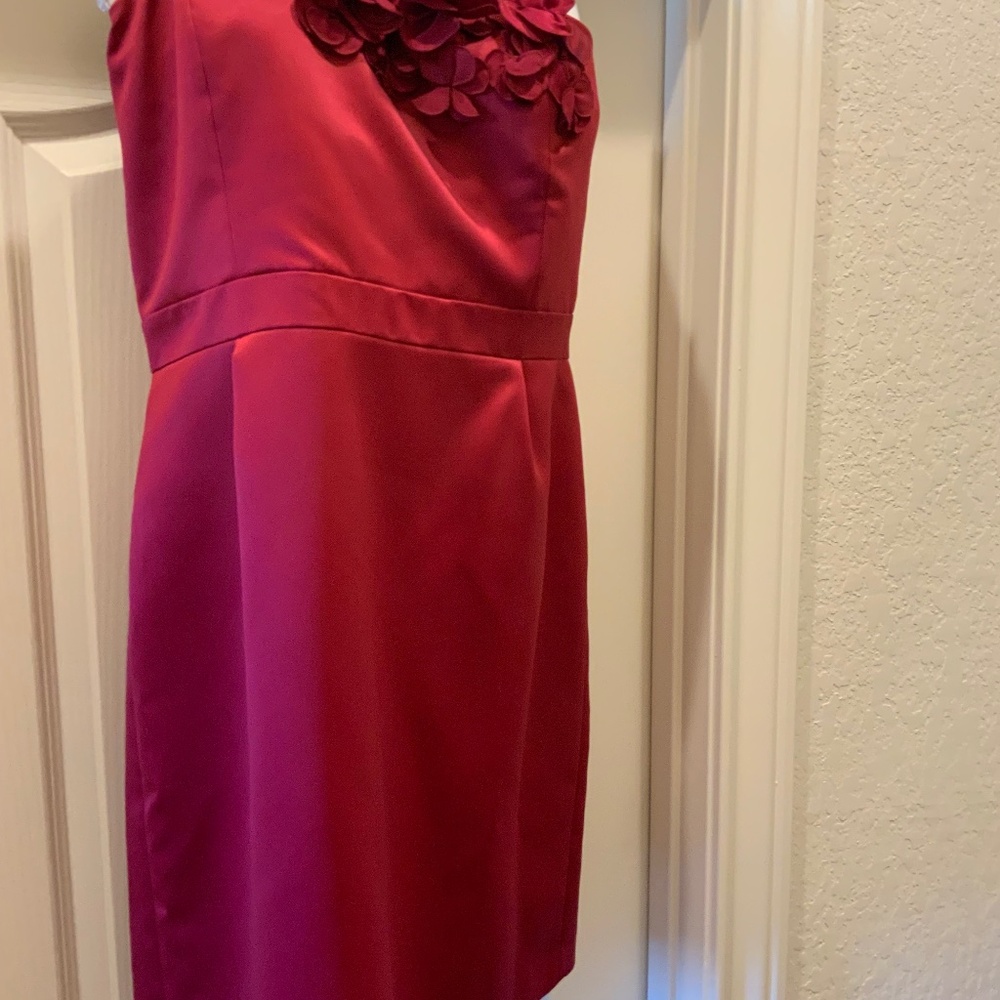 Womans strapless evening dress